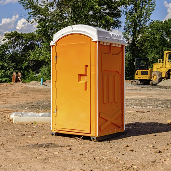 how can i report damages or issues with the portable toilets during my rental period in Rainsville